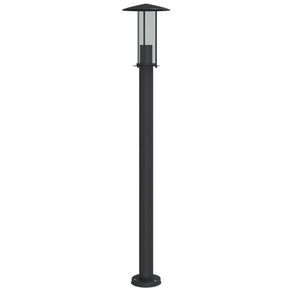 Musta pylväsvalaisin Mairam 100cm (ruostumaton teräs)
