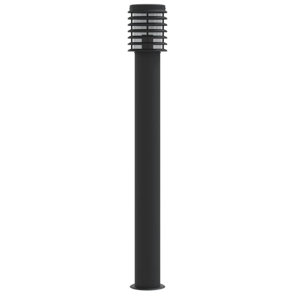 Schwarze Säulenleuchte Sila 110cm (Edelstahl)