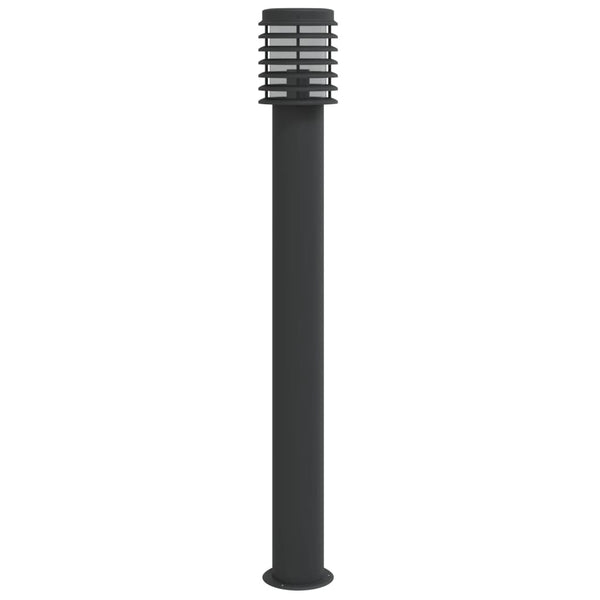 Schwarze Säulenleuchte Sila 110cm (Edelstahl)