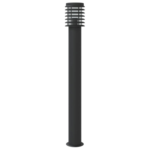 Schwarze Säulenleuchte Sila 110cm (Edelstahl)