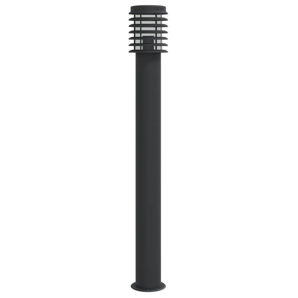 Schwarze Säulenleuchte Sila 110cm (Edelstahl)