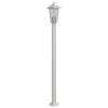 Silberne Standsäulenlampe Evrica 120cm (Edelstahl)