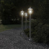 Silberne Standsäulenlampe Evrica 120cm (Edelstahl)