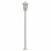 Silberne Standsäulenlampe Evrica 120cm (Edelstahl)