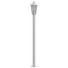 Silberne Standsäulenlampe Evrica 120cm (Edelstahl)
