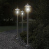 Silberne Standsäulenlampe Evrica 120cm (Edelstahl)