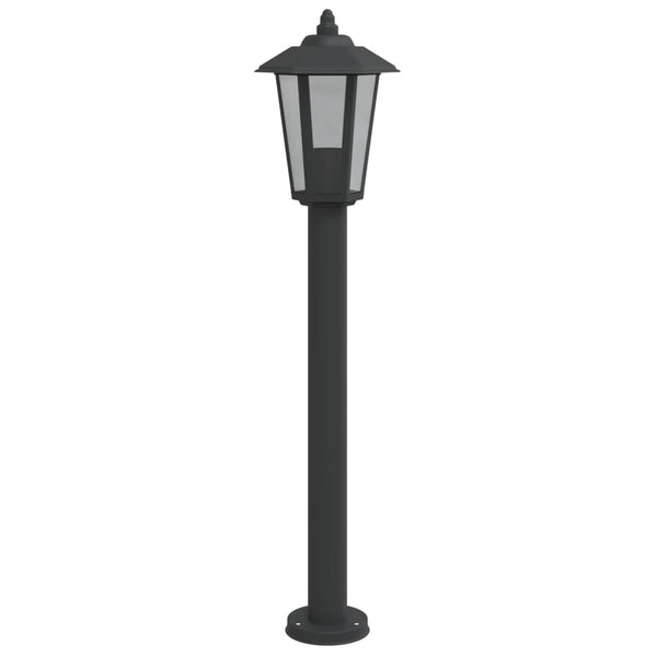 Musta pylväsvalaisin Evrica 80cm (ruostumaton teräs)