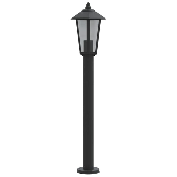Musta pylväsvalaisimet Evrica 80cm (3 kpl ruostumaton teräs)