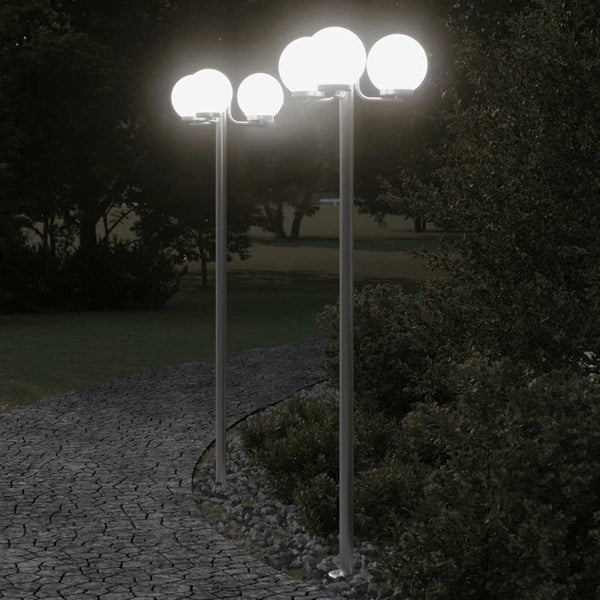 215cm silberne Standleuchten Xantia (3 Stück aus Edelstahl)