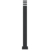 Musta pylväsvalaisimet pistorasialla Isliam 110cm (3 kpl, alumiini)