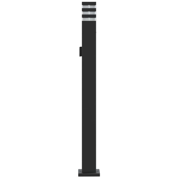 Musta pylväsvalaisimet pistorasialla Isliam 110cm (3 kpl, alumiini)
