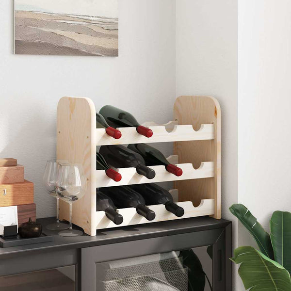 Weinflaschenregal Leventica 43x25x37cm (Kiefer)