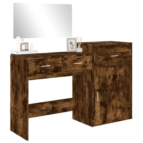 Räuchereiche Schminktisch-Set Christi 3-teilig (Holz)