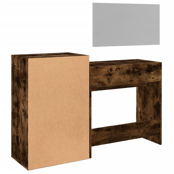 Räuchereiche Schminktisch-Set Christi 3-teilig (Holz)