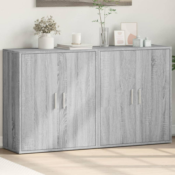 Graues Sideboard Cretta 60x31x70cm (2 Stück Holz)