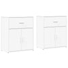 Weißes Sideboard Gaspar 60x31x70cm (2 Stück Holz)