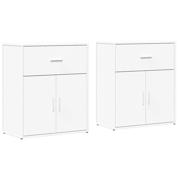 Weißes Sideboard Gaspar 60x31x70cm (2 Stück Holz)