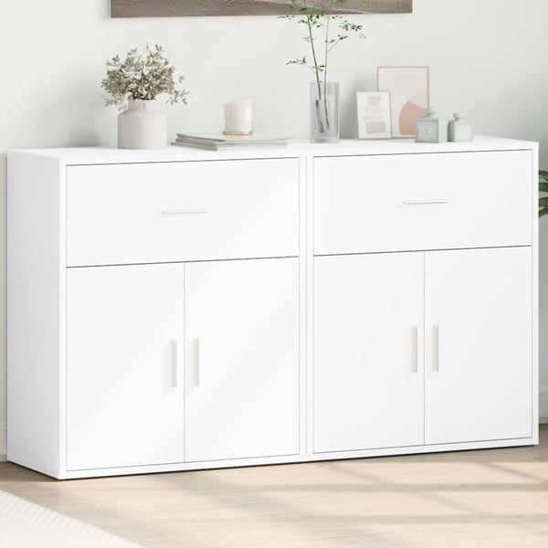 Weißes Sideboard Gaspar 60x31x70cm (2 Stück Holz)