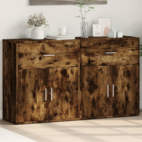Gaspar Beistellschrank, Eiche Rauchgrau, 60x31x70 cm (2 St., Holz)
