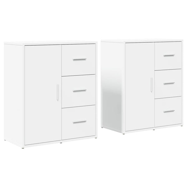 Weißer Hochschrank Perhaita 60x31x70cm (2 Stück Holz)