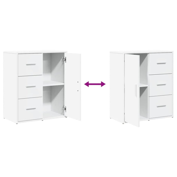 Weißer Hochschrank Perhaita 60x31x70cm (2 Stück Holz)