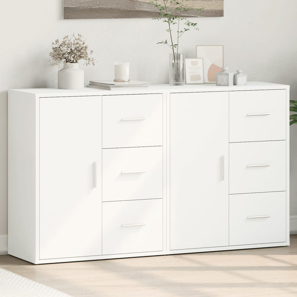 Weißer Hochschrank Perhaita 60x31x70cm (2 Stück Holz)