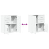 Valkoinen senkit Buerebista 60x31x70cm (2 kpl puinen)