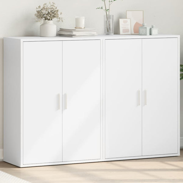 Valkoinen senkit Razdvan 60x31x84cm (2 kpl puinen)