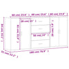 Betoninharmaa senkit Garett 60x31x84cm (3 kpl puinen)