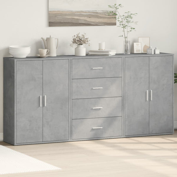 Betoninharmaa senkit Garett 60x31x84cm (3 kpl puinen)
