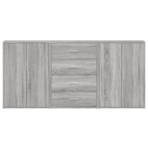 Graues Sideboard Garett 60x31x84cm (3 Stk., Holz)
