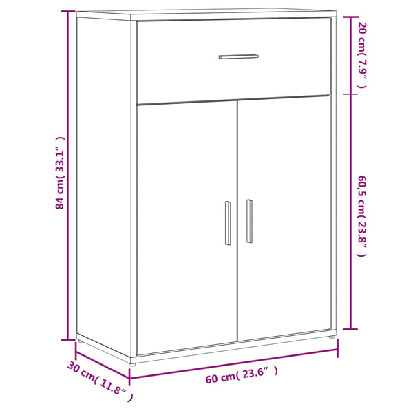 Betongraue Kommoden Leili 60x30x84cm (2 Stück Holz)