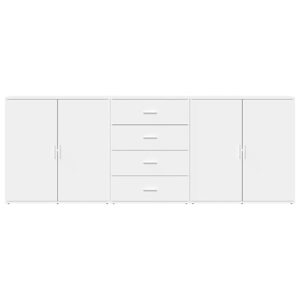 Weißes Sideboard Marienne (3-teilig, Holz)