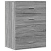 Harmaa senkit Preparatorul 60x39x80cm (2 kpl, puinen)