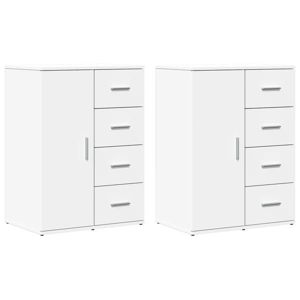 Valkoinen senkit Adreiana 59x39x80cm (2 kpl puinen)