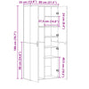 Weißer Schrank Balaz 80x35x180cm (Holz)