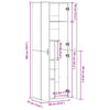 Schwarzer Schrank Arsa 60x35x180cm (Spanplatte)