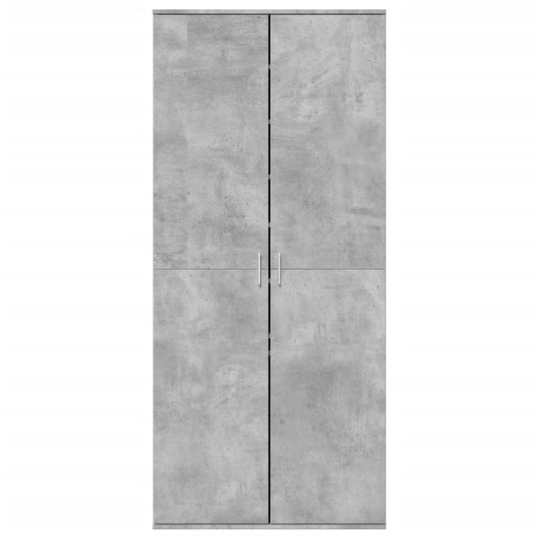 Betoninharmaa kenkäkaappi Gracia 80x39x178cm (lastulevy)
