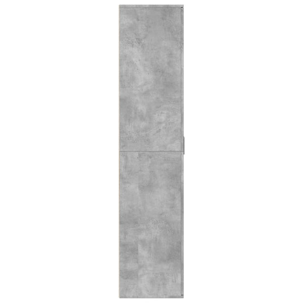 Betoninharmaa kenkäkaappi Gracia 80x39x178cm (lastulevy)