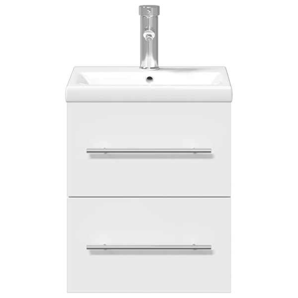 Weißer Badezimmer-Waschtischunterschrank mit Waschbecken Aftode