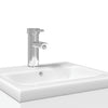Weißer Badezimmer-Waschtischunterschrank mit Waschbecken Aftode