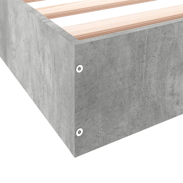Bettgestell Hegedus Holz 160x200cm betongrau