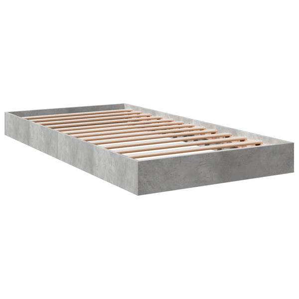 Hegedus Bettgestell 100x200cm (Betongrau, Holz)