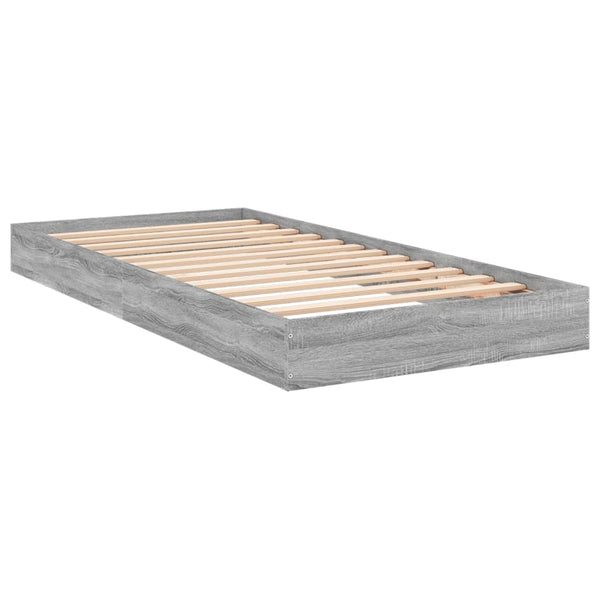 Hegedus graues Bettgestell 75x190cm (Holz)