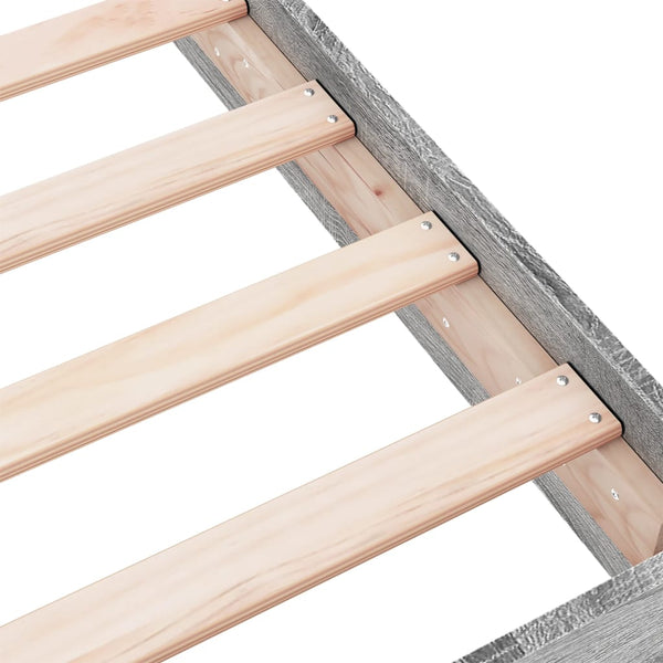 Hegedus graues Bettgestell 75x190cm (Holz)