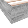 Hegedus graues Bettgestell 75x190cm (Holz)