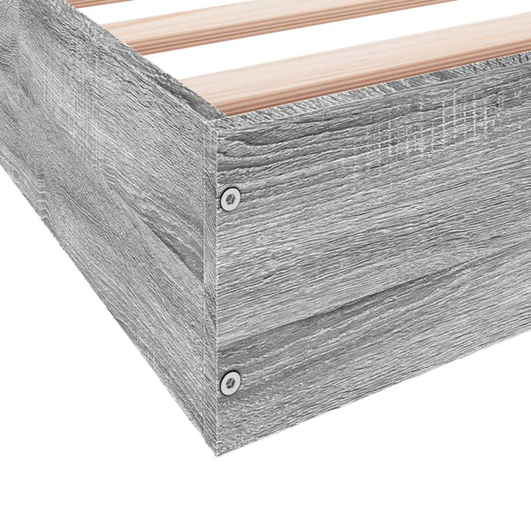 Hegedus graues Bettgestell 75x190cm (Holz)
