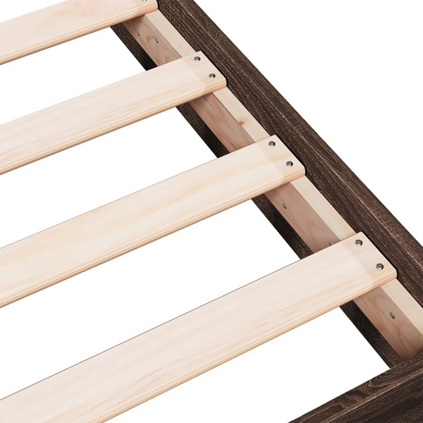 Hegedus brauner Bettrahmen 75x190cm (Holz)