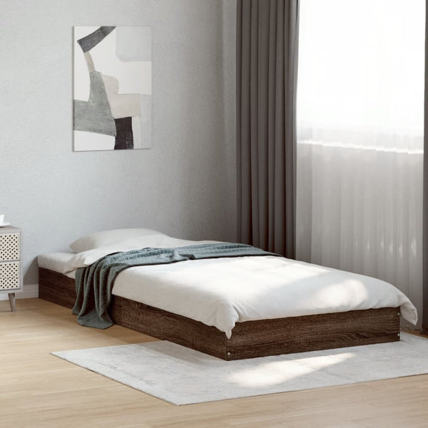 Hegedus brauner Bettrahmen 75x190cm (Holz)