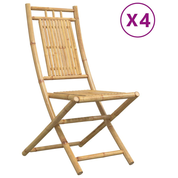 Taitettavat puutarhatuolit Budomir 46x66x99cm (4 kpl bambu)